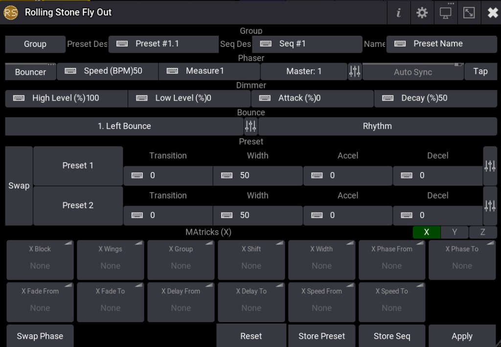 Rolling Stone Fly Out plugin UI
